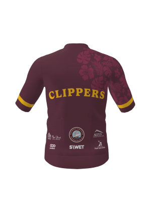 Podiumwear Men's Gold Full Zip Jersey (Cycling) Back View