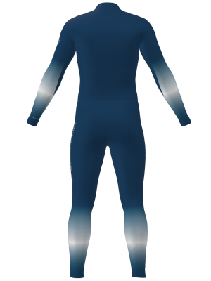 Podiumwear Unisex Gold One-Piece Race Suit (Nordic Skiing) Back View