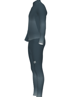 Podiumwear Men's Gold Two-Piece Race Suit (Nordic Skiing) Side View