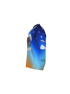 Podiumwear Men's Silver Short Sleeve MTB Jersey (Cycling) Side View