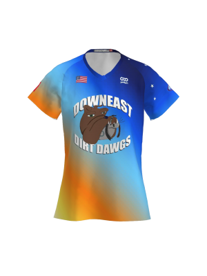 Podiumwear Women's Silver Short Sleeve MTB Jersey (Cycling) Front View