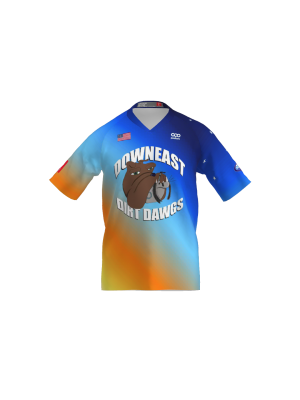 Podiumwear Men's Silver Short Sleeve MTB Jersey (Cycling) Front View