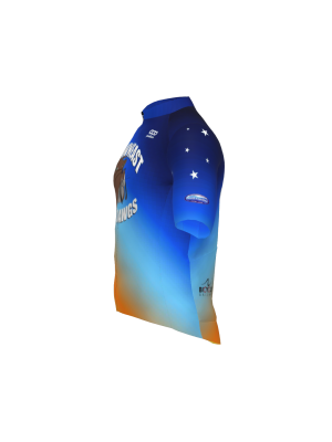 Podiumwear Men's Gold Full Zip Jersey (Cycling) Side View