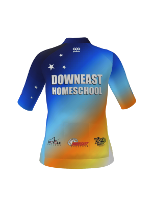 Podiumwear Women's Gold Full Zip Jersey (Cycling) Back View