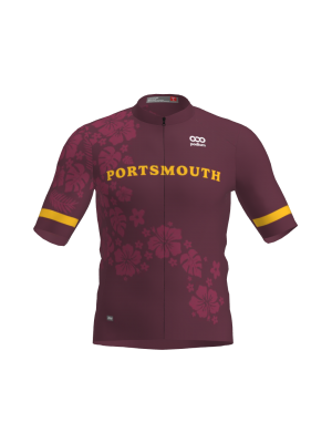 Podiumwear Men's Gold Full Zip Jersey (Cycling) Front View