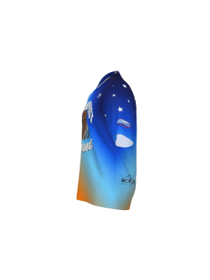 Podiumwear Men's Silver Short Sleeve MTB Jersey (Cycling) Side View