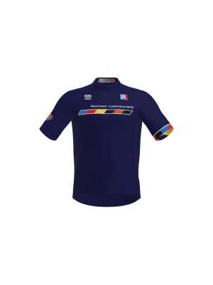 Podiumwear Men's Gold Full Zip Jersey (Cycling) Front View