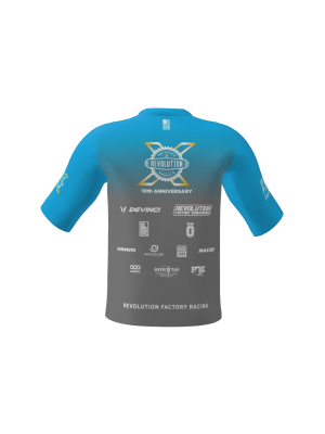 Podiumwear Men's Loose Fit Short Sleeve MTB Jersey (Cycling) Back View