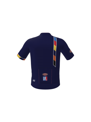 Podiumwear Men's Gold Full Zip Jersey (Cycling) Back View