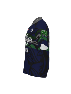 Podiumwear Men's Silver Short Sleeve MTB Jersey (Cycling) Side View