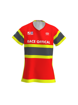 Podiumwear Women's Silver Short Sleeve MTB Jersey (Cycling) Front View