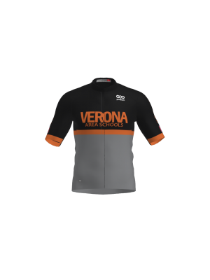 Podiumwear Women's Gold Full Zip Jersey (Cycling) Front View