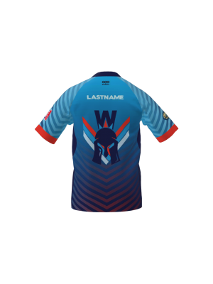 Podiumwear Men's Silver Short Sleeve MTB Jersey (Cycling) Back View