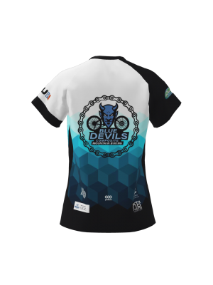 Podiumwear Women's Silver Short Sleeve MTB Jersey (Cycling) Back View