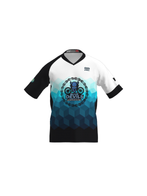 Podiumwear Men's Silver Short Sleeve MTB Jersey (Cycling) Front View