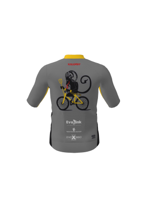 Podiumwear Men's Gold Full Zip Jersey (Cycling) Back View
