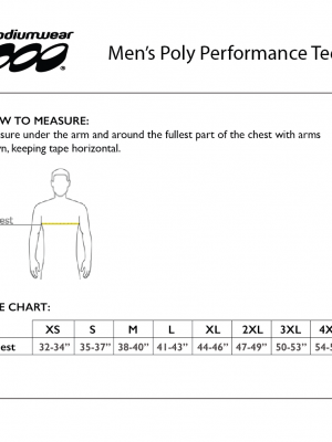 Podiumwear Men's 100% Poly Performance T-Shirt with Print (Soccer) Side View