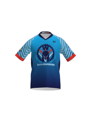 Podiumwear Men's Silver Short Sleeve MTB Jersey (Cycling) Front View