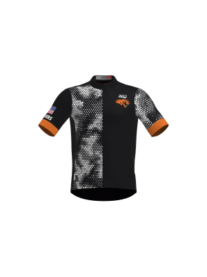 Podiumwear Men's Gold Full Zip Jersey (Cycling) Front View