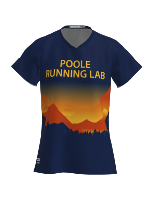 Podiumwear Women's V-Neck Tee (Running) Front View