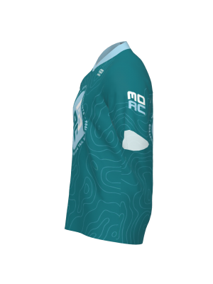 Podiumwear Men's Silver Short Sleeve MTB Jersey (Cycling) Side View