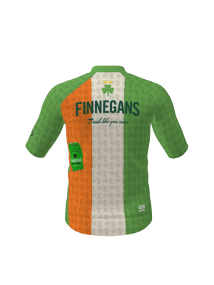 Podiumwear Men's Gold Full Zip Jersey (Cycling) Back View