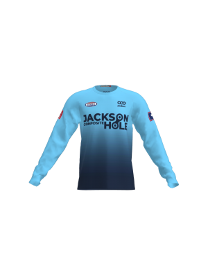 Podiumwear Unisex Silver Long Sleeve Tech Tee (Cycling) Front View