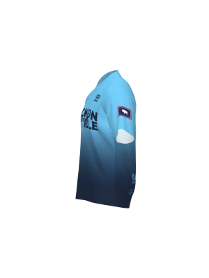 Podiumwear Men's Silver Short Sleeve MTB Jersey (Cycling) Side View