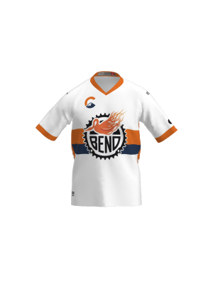 Podiumwear Men's Silver Short Sleeve MTB Jersey (Cycling) Front View