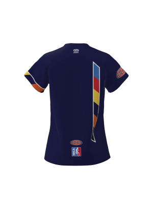 Podiumwear Women's Silver Short Sleeve MTB Jersey (Cycling) Back View