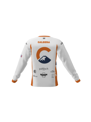 Podiumwear Unisex Silver Long Sleeve Tech Tee (Cycling) Back View