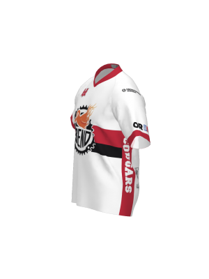 Podiumwear Men's Silver Short Sleeve MTB Jersey (Cycling) Side View