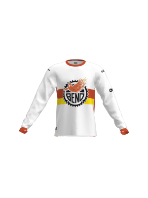 Podiumwear Unisex Silver Long Sleeve Tech Tee (Cycling) Front View