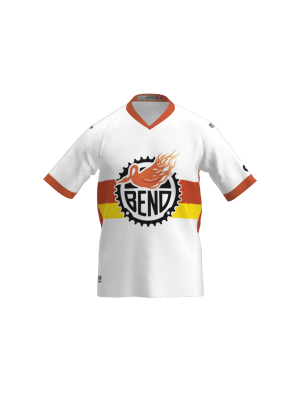 Podiumwear Men's Silver Short Sleeve MTB Jersey (Cycling) Front View