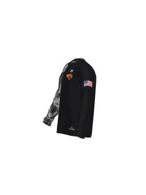 Podiumwear Unisex Silver Long Sleeve Tech Tee (Cycling) Side View