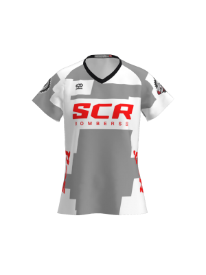 Podiumwear Women's Silver Short Sleeve MTB Jersey (Cycling) Front View