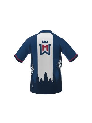 Podiumwear Men's Silver Short Sleeve MTB Jersey (Cycling) Back View