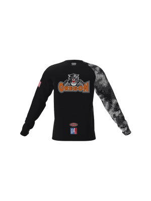 Podiumwear Unisex Silver Long Sleeve Tech Tee (Cycling) Back View