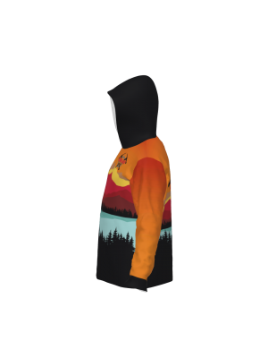 Podiumwear Unisex Slim-Fit Hoodie (Running) Side View