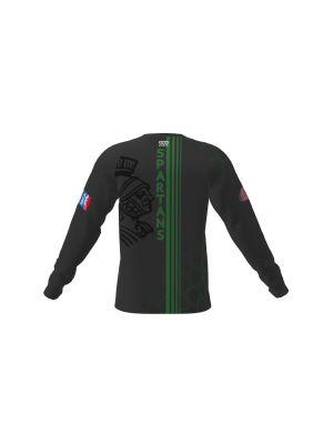 Podiumwear Unisex Silver Long Sleeve Tech Tee (Cycling) Back View