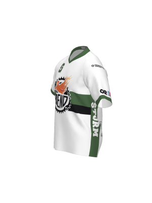 Podiumwear Men's Silver Short Sleeve MTB Jersey (Cycling) Side View