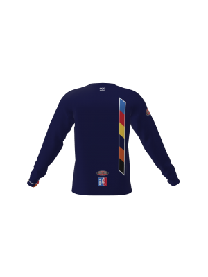 Podiumwear Unisex Silver Long Sleeve Tech Tee (Cycling) Back View