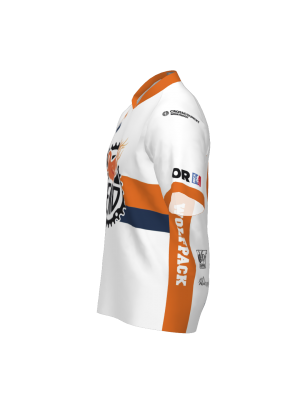 Podiumwear Men's Silver Short Sleeve MTB Jersey (Cycling) Side View