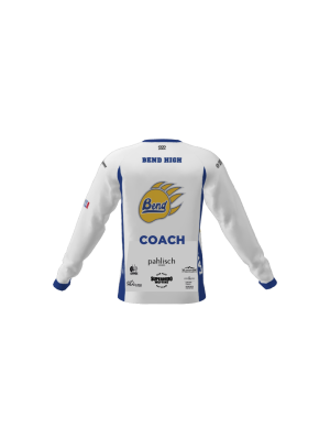 Podiumwear Unisex Silver Long Sleeve Tech Tee (Cycling) Back View