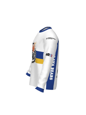 Podiumwear Unisex Silver Long Sleeve Tech Tee (Cycling) Side View