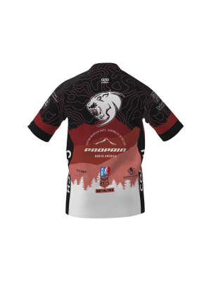 Podiumwear Men's Silver Short Sleeve MTB Jersey (Cycling) Back View