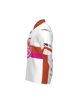 Podiumwear Women's Silver Short Sleeve MTB Jersey (Cycling) Side View