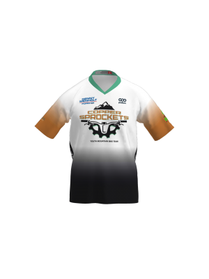 Podiumwear Men's Silver Short Sleeve MTB Jersey (Cycling) Front View