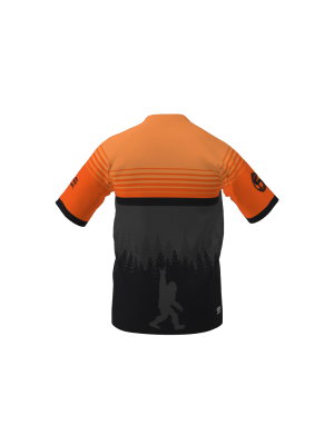 Podiumwear Men's Silver Short Sleeve MTB Jersey (Cycling) Back View