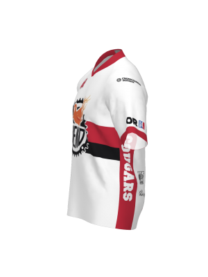 Podiumwear Men's Silver Short Sleeve MTB Jersey (Cycling) Side View